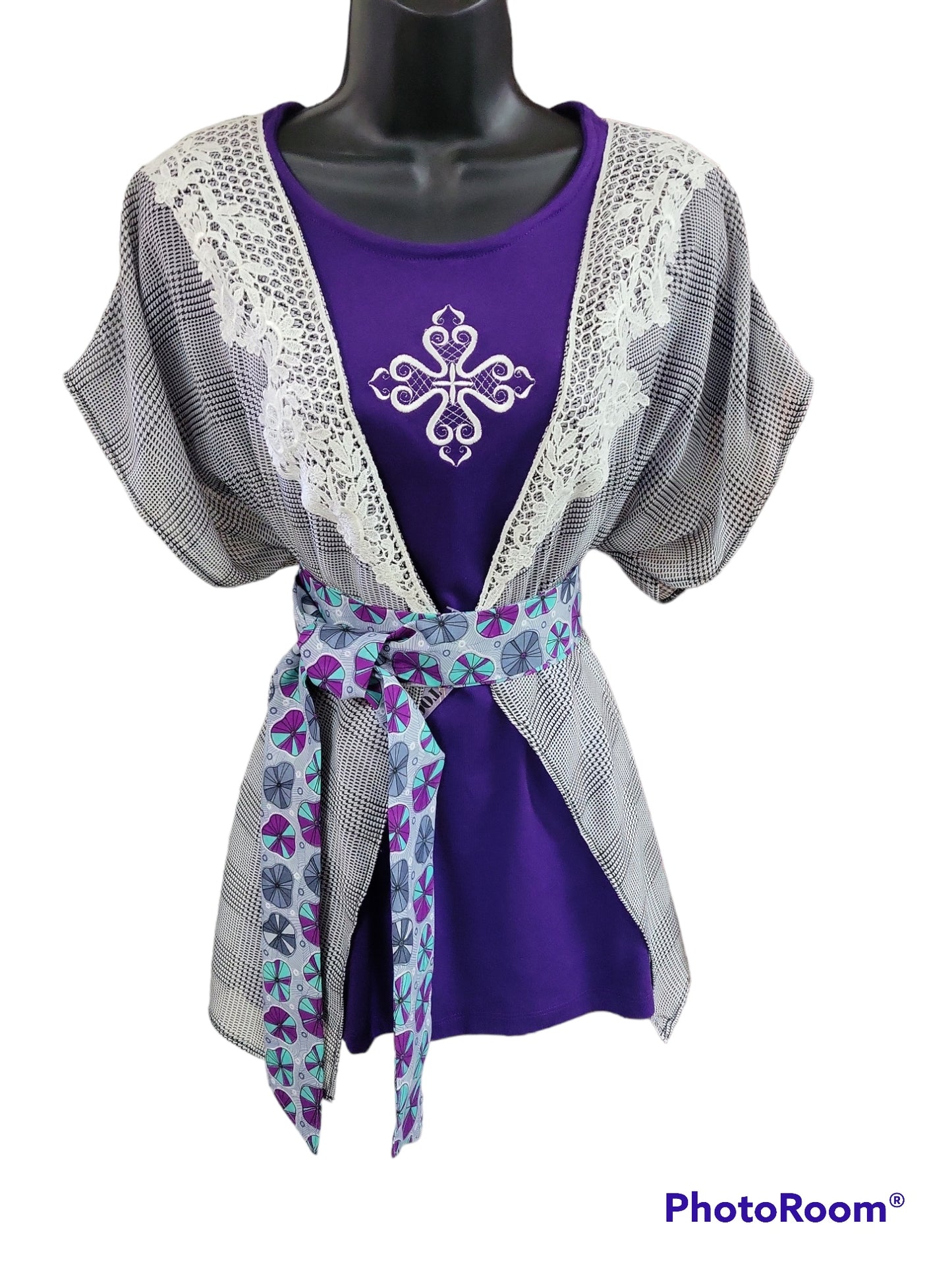 Kimono Vest, Multi (by Louise & Company Designs)